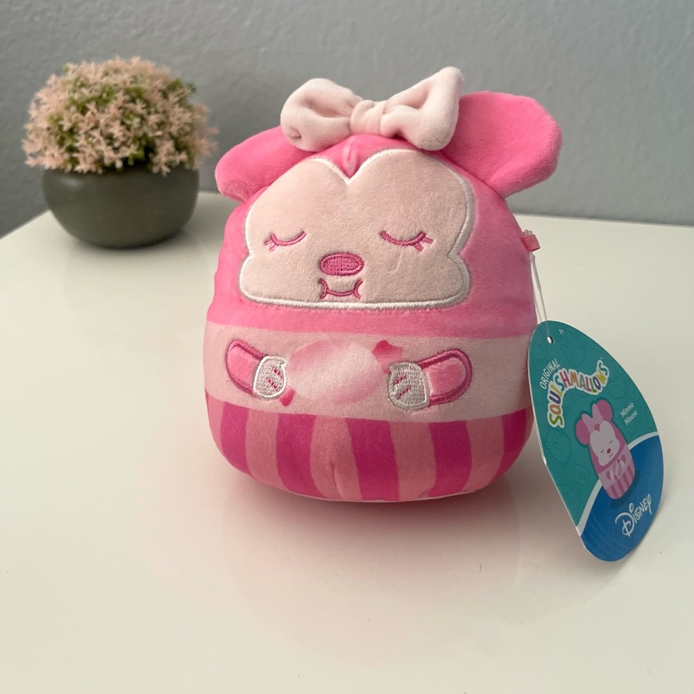 Disney Pink Plush Bow Character Soft Toy